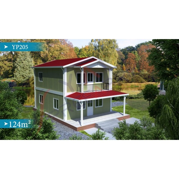 124m² Çift Katlı Prefabrik Ev